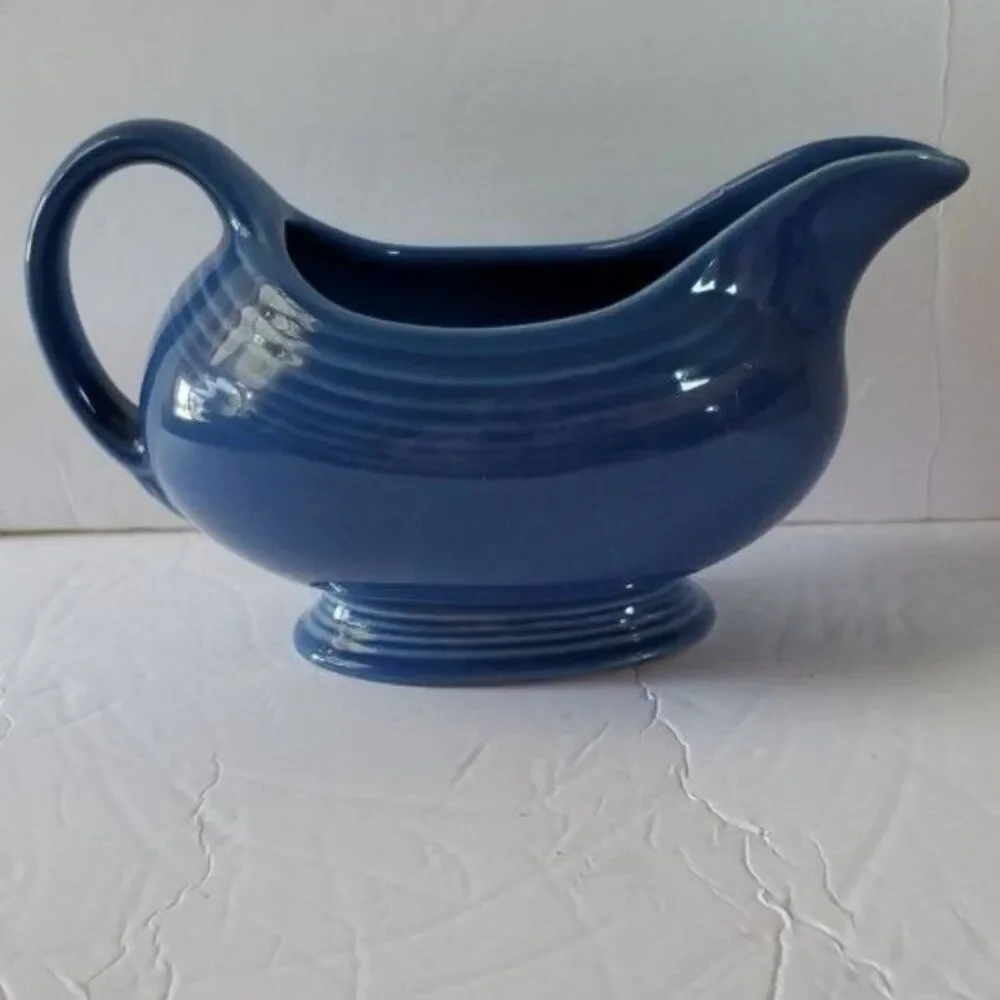 Fiestaware Fiesta 18.5 OZ Gravy Sauce Boat Dish Lapis Blue CERAMIC PITCHER